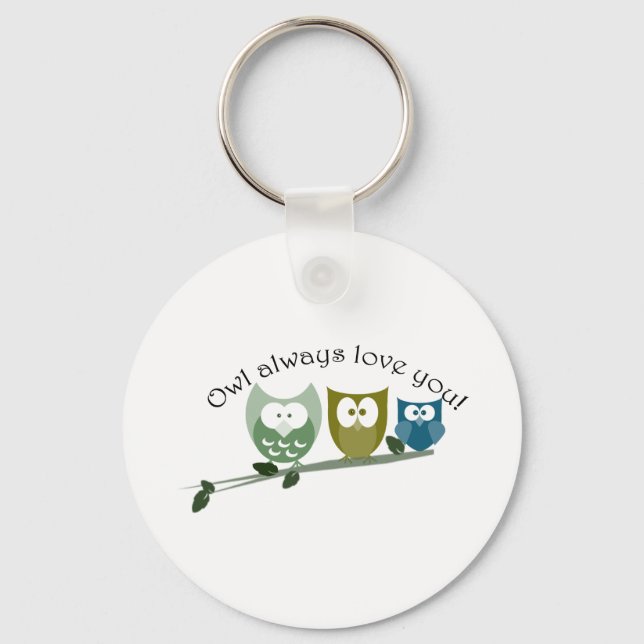 Llavero ¡Búho siempre te ama! Ovejas ricas (Anverso)