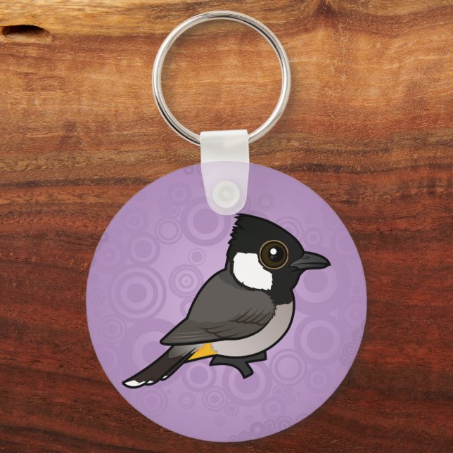 Llavero Bulbul de Oreja Blanca Birdorable (Reverso )