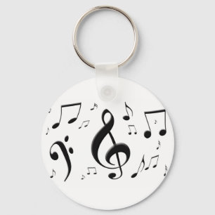 Llavero Bulging Music Notes Keychain