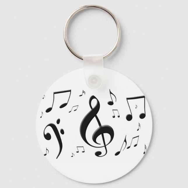 Llavero Bulging Music Notes Keychain (Anverso)