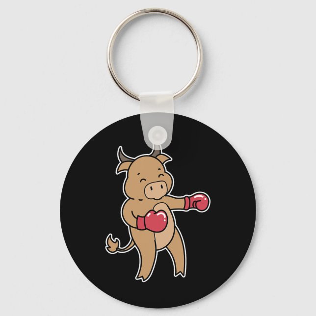 Llavero Bull hace boxeo (Anverso)