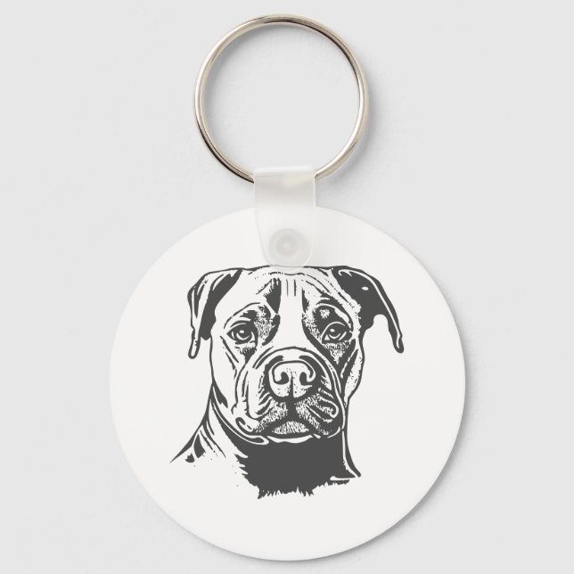 Llavero Bull Terrier de Staffordshire (Anverso)