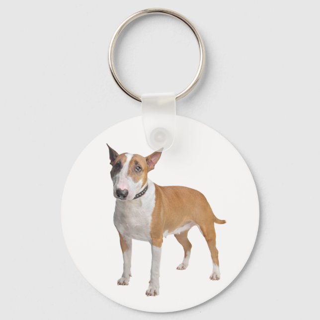 Llavero Bull Terrier Puppy Dog Love Keychain (Anverso)