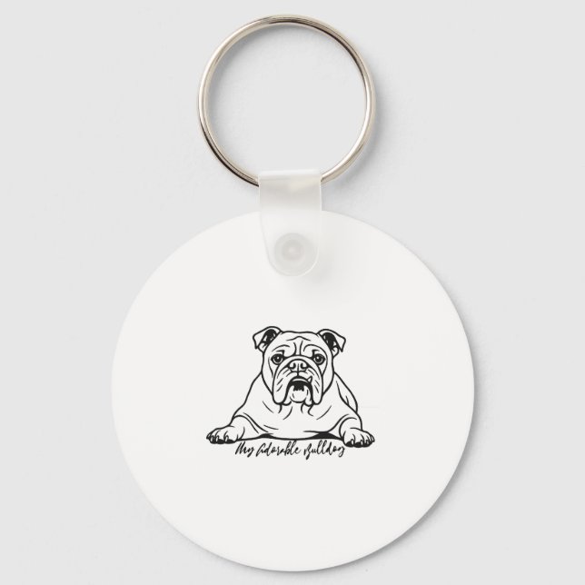 Llavero Bulldog Adorable (Anverso)