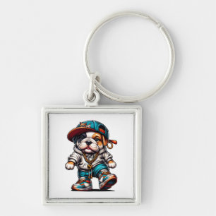 Llavero 🐶 Bulldog Cachorro Moda Urbana Amante Perros