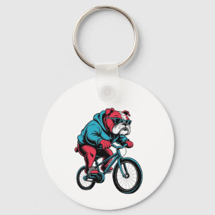 Llavero Bulldog Ciclista