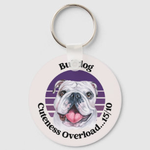 Llavero Bulldog cita graciosa Keychain