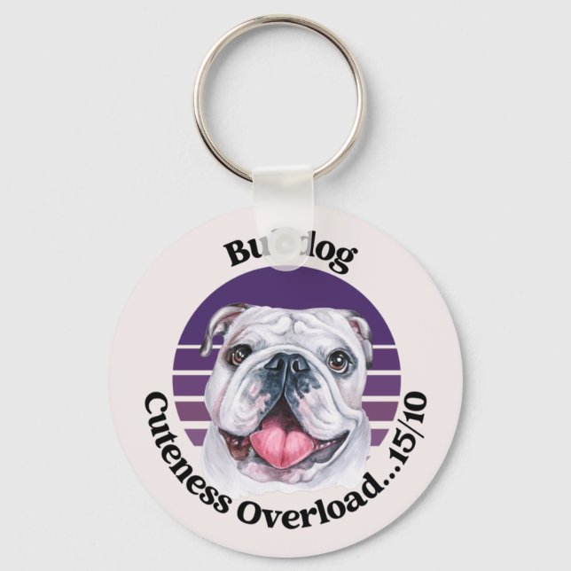 Llavero Bulldog cita graciosa Keychain (Anverso)