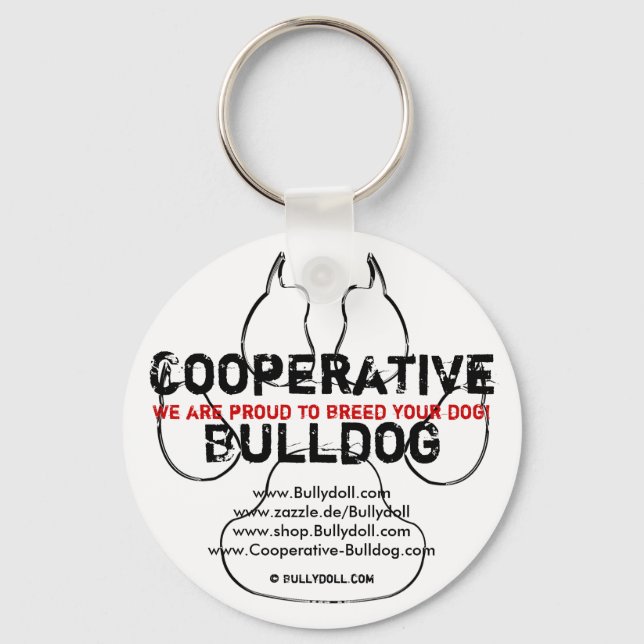 Llavero Bulldog cooperativo de cadena clave (Anverso)