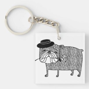 Llavero Bulldog decepcionado: Triste romance