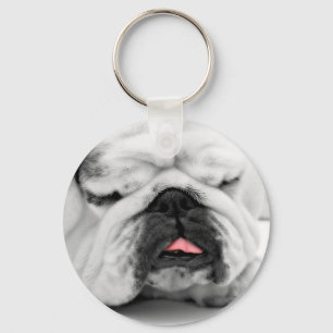 Llavero Bulldog durmiente cachorro perro amante diseño de 