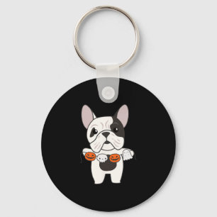 Llavero Bulldog Feliz Halloween Calabaza Perros Halloween
