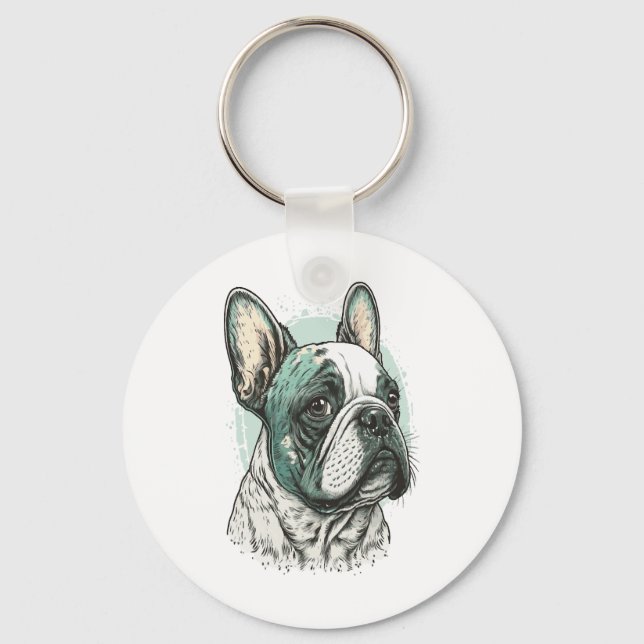 Llavero Bulldog francés (Anverso)