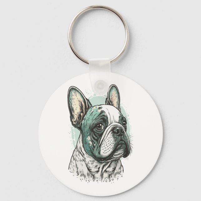 Llavero Bulldog francés (Anverso)