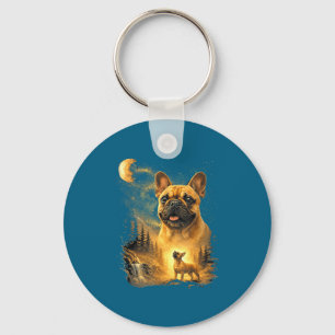 Llavero Bulldog Francés Aullando Luna Vintage