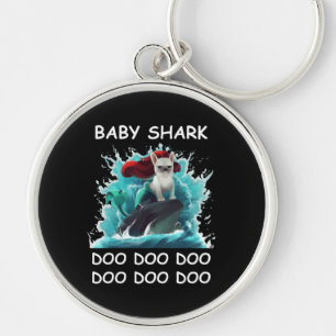 Llavero Bulldog francés Baby Shark Doo Doo Doo
