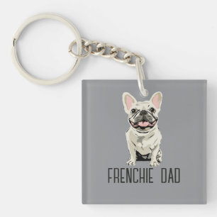 Llavero Bulldog Francés Blanco, Papá Frenchie