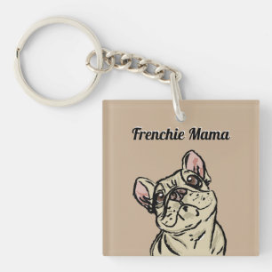 Llavero Bulldog francés con grafitis