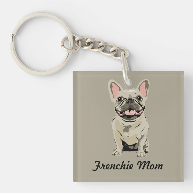 Llavero Bulldog Francés Crema (Frente)