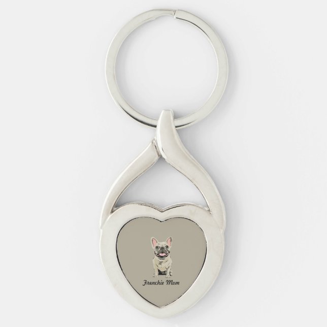 Llavero Bulldog Francés Crema (Anverso)