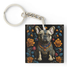 Bulldog francés de arte folclórico de México
