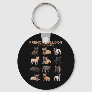 Llavero Bulldog Francés del Mundo Animales Amante de Perro