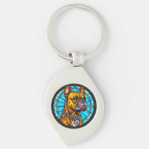 Llavero Bulldog Francés en Diseño Ornate