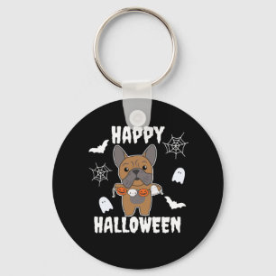 Llavero Bulldog francés Feliz disfraz de perro de Hallowee