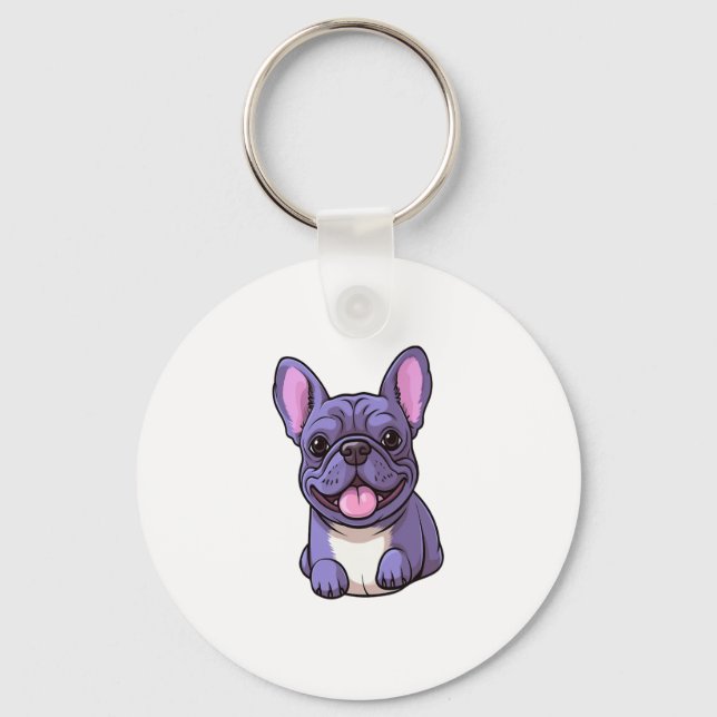 Llavero Bulldog francés Lilac (Anverso)