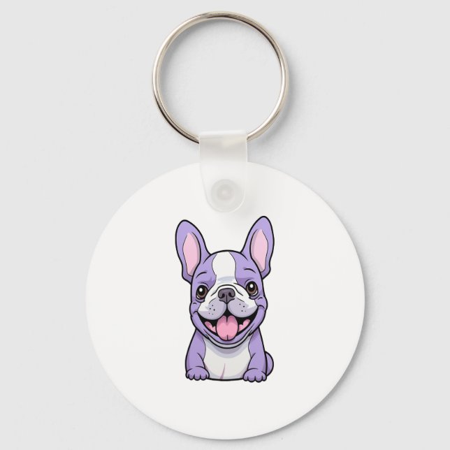 Llavero Bulldog francés Lilac (Anverso)