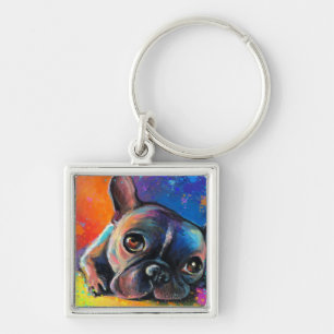 Llavero Bulldog francés lindo que pinta Svetlana Novikova