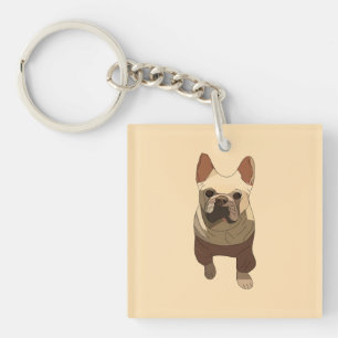 Llavero Bulldog Francés, Melocotón Suave
