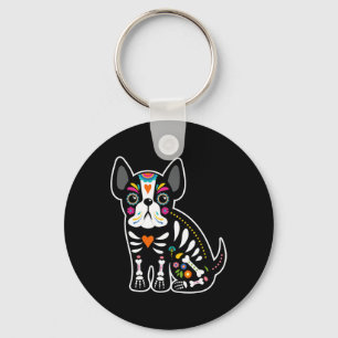 Llavero Bulldog Francés Mexicano Calavero Día De Halloween