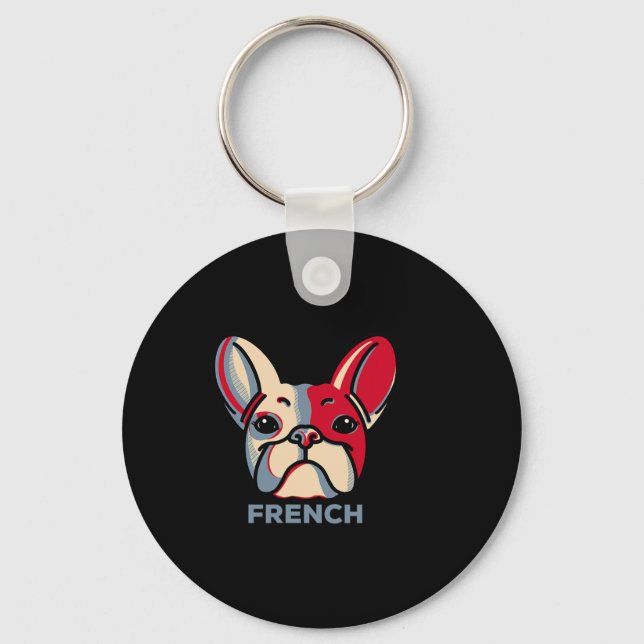 Llavero Bulldog francés Perro Diversión 1 (Anverso)