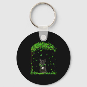 Llavero Bulldog francés St Patricks Day Lover Shamroc irla