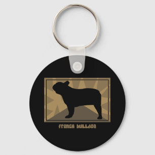 Llavero Bulldog francés terroso