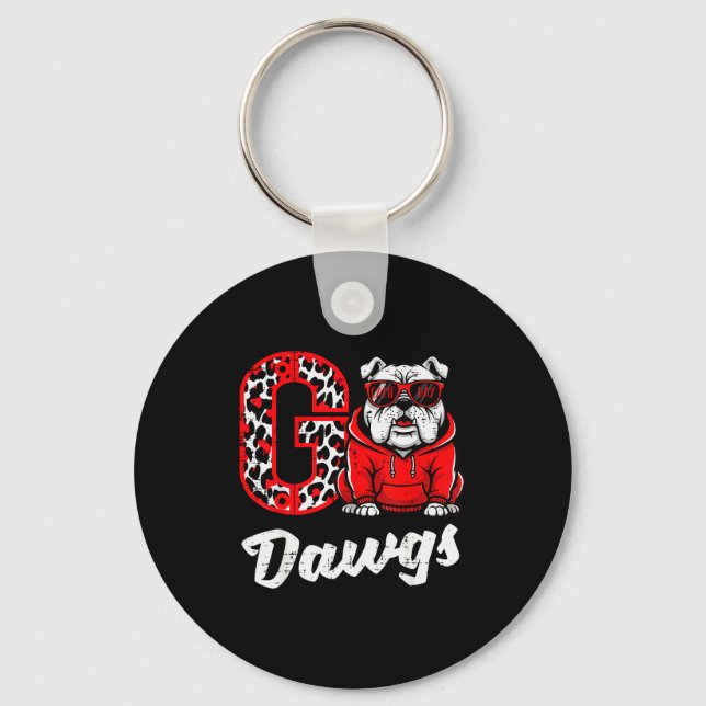 Llavero Bulldog Go Dawgs Men Women Kids Boys Youth Girls T (Anverso)