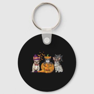 Llavero Bulldog Halloween Bruja Mami Calabaza Diversión Pe