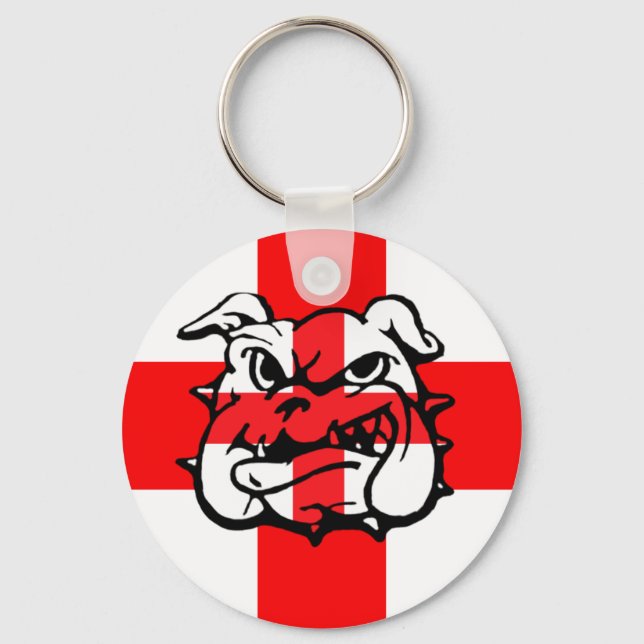 Llavero Bulldog inglés Día de San Jorge Inglés (Anverso)