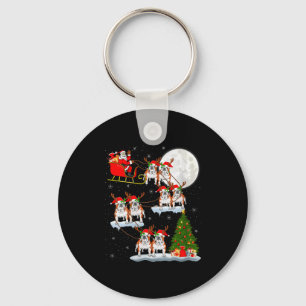 Llavero Bulldog Inglés Femenino Santa Trineo Volador Diver
