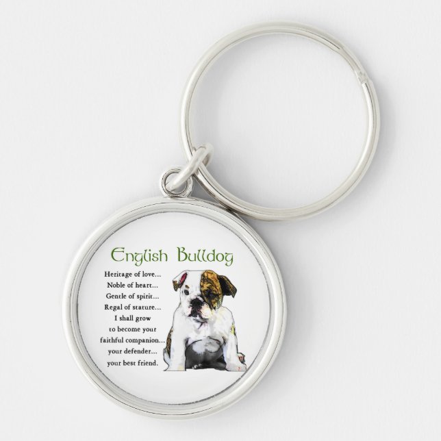 Llavero Bulldog inglés Patrimonio de amor (Frente)
