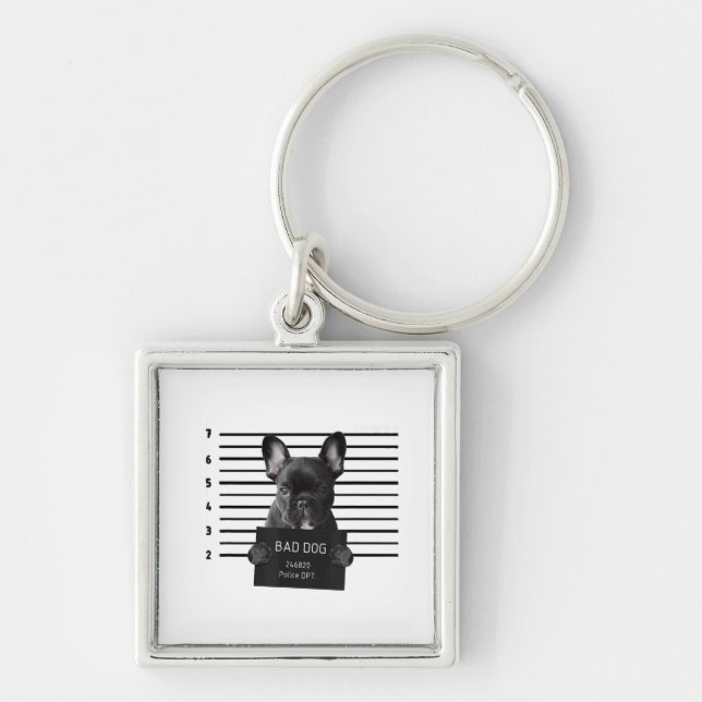 Llavero Bulldog Mala Cárcel Perro Frenchie Mamá Perro (Frente)