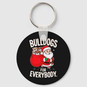 Llavero Bulldog Para Todos Los Divertidos Santa Navidades