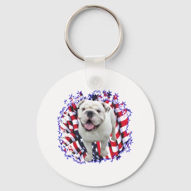 Llavero Bulldog Patriota (Anverso)