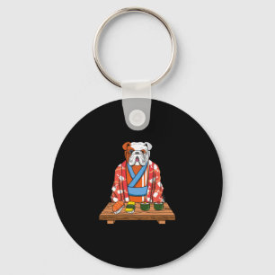 Llavero Bulldog Perro Kimono Kawaii Comida Japonesa Sushi