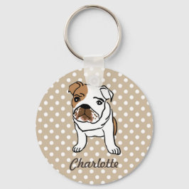 Llavero Bulldog personalizado en inglés
