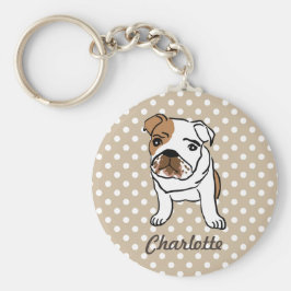 Llavero Bulldog personalizado en inglés