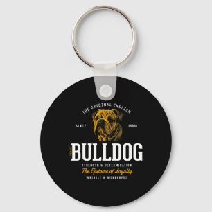 Llavero Bulldog retro inglés con estilo