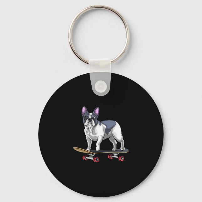 Llavero Bulldog Skateboard Skateboarding (Anverso)
