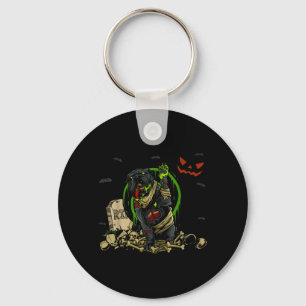Llavero Bulldog Zombie Perro Divertido Perro Zombie Hallow